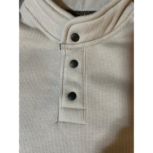 Jeremiah And Sons Men's Shawl Collar Pullover Sweater XXL Beige Heavyweight Cott - Picture 8 of 10